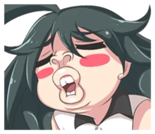 😘 anime, cartoon, girl, funny face, emoji telegram sticker