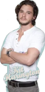 💪 Kit Harington aktor, selebriti, pria, potret whatsapp sticker