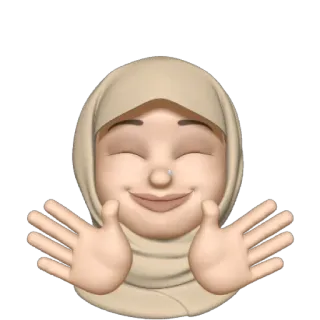 🤗 biểu tượng cảm xúc, hijab, phụ nữ, Hồi giáo, người Hồi giáo, khuôn mặt, phim hoạt hình whatsapp sticker