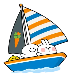 Spoiled Rabbit Summer Photo @moe_sticker_bot telegram stickers