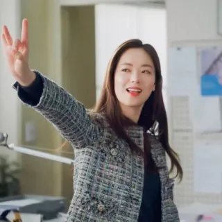 🤘 woman, gesture, hand, korean, office, business telegram sticker