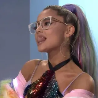 😛 Ariana Grande celebryta, piosenkarz, gwiazda pop, Ariana Grande telegram sticker