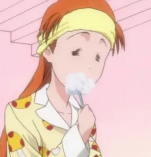 😶‍🌫️ Anime, Mädchen, Pyjama, Morgen, Zahnbürste, süß telegram sticker