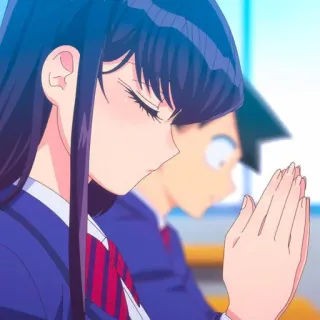 🖤 Komi Shouko Komi Can't Communicate Anime, colegiala, linda, Komi, Shouko, Komi no puede comunicarse telegram sticker