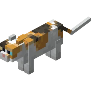 🐱 Minecraft minecraft, chat, pixelisé, animal, jeu whatsapp sticker