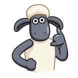 🤙 Shaun the Sheep pecora, cartone animato, animale, gesto, shaun, carino whatsapp sticker