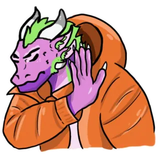 👍 龙, 兽人, 角色, 怪物, 拟人, 卡通 whatsapp sticker