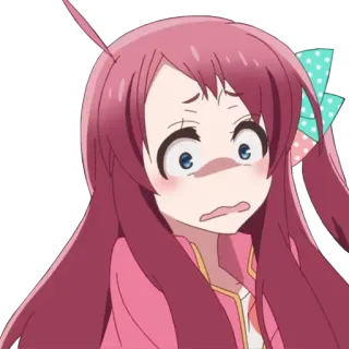 😳 アニメ, 女の子, かわいい, 表情, 桜, 源 telegram sticker