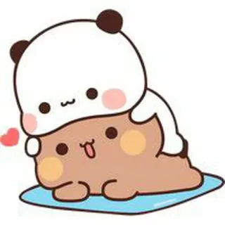🐻 熊猫, 可爱, 卡哇伊, 卡通, 动物, 熊 telegram sticker