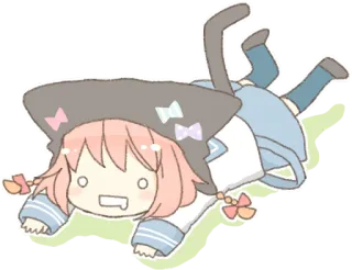 🤤 Anime, Chat, Kawaii, Mignon, Dessin animé, Chibi telegram sticker