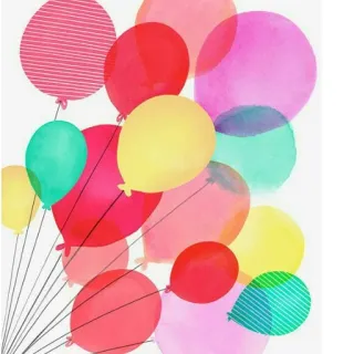 🎈 balloons, celebration, party, colorful, festive, birthday whatsapp sticker
