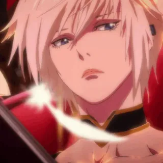 🍎 Anime, Nhân vật, Tóc Vàng, Chân dung, Minh họa telegram sticker