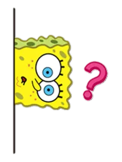 👀 Spongebob Squarepants Cartoon, Spongebob, Fragezeichen, Nickelodeon, Lustig, Gelb telegram sticker