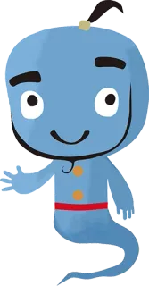 👽 genio, cartone animato, magia, desiderio, personaggio telegram sticker