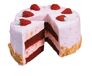 😶 gâteau, dessert, fraise, nourriture, sucré whatsapp sticker