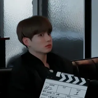 🌟 SCENE #2 DATE 2019.11.04 PROD. LAYOFF CUT TAKE 1 ROLL osoba, klaps filmowy, scena filmowa, produkcja, zza kulis whatsapp sticker