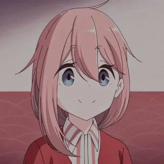 🌸 Nadeshiko Kagamihara Yuru Camp anime, carina, ragazza, Nadeshiko Kagamihara, Yuru Camp, personaggio telegram sticker
