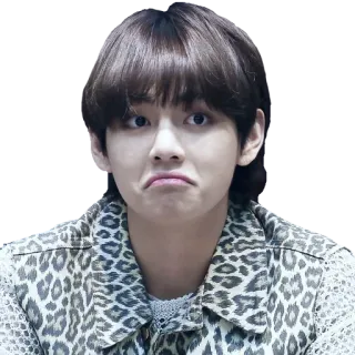 ☹️ V K팝, 아이돌, 가수, 연예인, BTS, 인물사진 telegram sticker