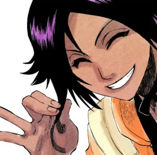 ⚔ Yoruichi Shihouin Bleach yoruichi, bleach, anime, kobieta, fioletowe włosy telegram sticker