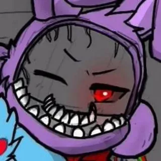 🌟 Bonnie Five Nights at Freddy's Dessin animé, Personnage, Jeu vidéo, Effrayant, Horreur, Monstre whatsapp sticker