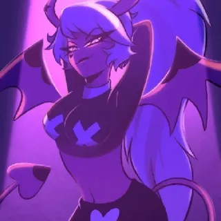 🎤 demônio, anime, adesivo, desenho animado, mulher, diabo, sexy, garota telegram sticker