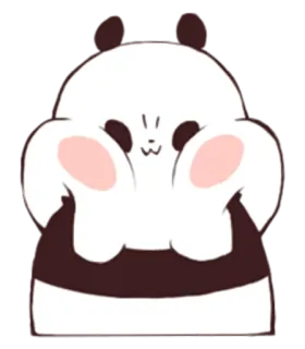 🙂 dier, panda, schattig, kawaii, beer telegram sticker