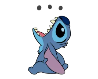 😮 Stitch Shut up disney, stitch, blu, carino, lilo & stitch telegram sticker