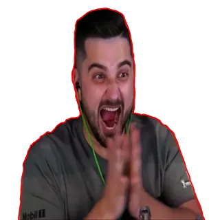 👏 man, excited, reaction, shock, surprise, emotions telegram sticker