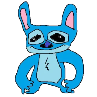 🙂 Stitch Stitch, Disney, Cartone animato, Alieno, Carino, Personaggio telegram sticker