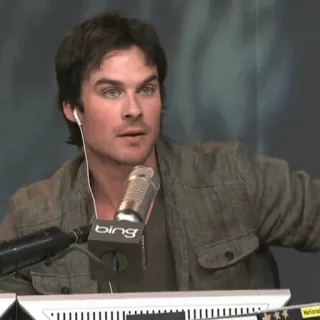 🌿 Ian Somerhalder actor, ian somerhalder, celebrity, microphone, man telegram sticker