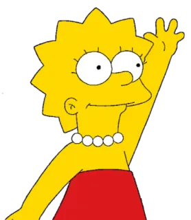 👋 Lisa Simpson The Simpsons Lisa Simpson, The Simpsons, cartoon, character, yellow telegram sticker