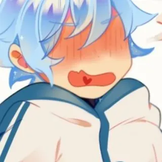 🤯 anime, cartoon, cute, blush, heart telegram sticker