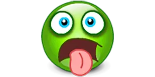 🤢 Emoji, Ekspresi, Lidah, Wajah, Hijau, Terkejut telegram sticker
