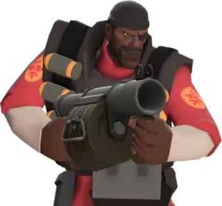 😏 Demoman Team Fortress 2 Gra wideo, Team Fortress, Demoman, Broń, Wyrzutnia rakiet, Postać telegram sticker