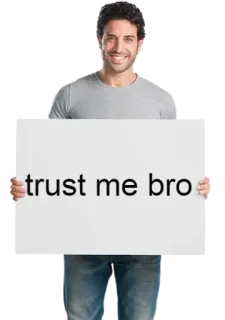 💯 trust me bro Vertrauen, Bruder, Meme, Humor, Internet Slang whatsapp sticker