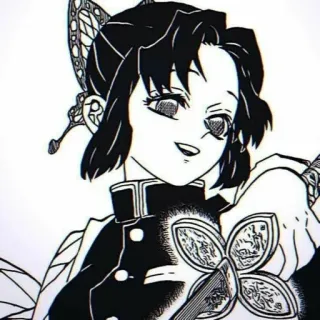 🌟 Shinobu Kocho Demon Slayer 애니메이션, 귀멸의 칼날, 코쵸우 시노부, 만화, 나비, 캐릭터, 일본 애니메이션 telegram sticker