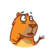 😣 Desenho animado, Animal, Mamífero, Roedor, Fofo, Ilustração telegram sticker