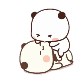 🐻 süß, Cartoon, Kuss, Liebe, Paar, Mochi Mochi Peach Cat telegram sticker