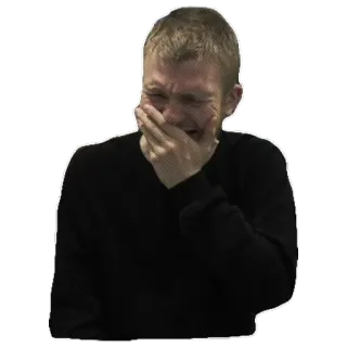 😰 rindo, chorando, emocional, homem, retrato telegram sticker