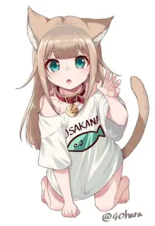 ✨ OSAKANA Аниме, Кошкодевочка, Каваий, Милый, Манга, Рыба, Осакана whatsapp sticker