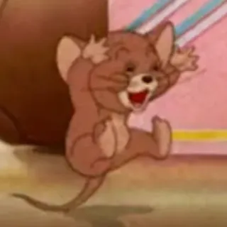 😆 Jerry Mouse Tom and Jerry cartoon, mouse, animation, character, funny, cute telegram sticker