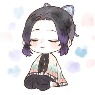 🦋 Shinobu Kocho Demon Slayer Anime, Demon Slayer, Shinobu Kocho, Chibi, Mignon, Manga whatsapp sticker