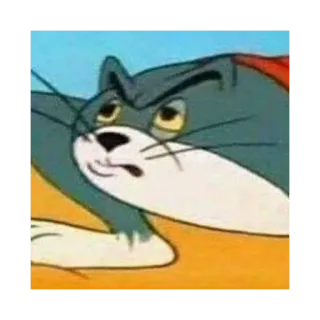 😒 Tom Cat Tom and Jerry Dibujo animado, Gato, Divertido, Meme, Expresión, Sospechoso telegram sticker