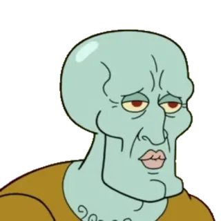 😑 Squidward Tentacles Spongebob Squarepants Cartoon, animiert, Thaddäus, Spongebob, Meme whatsapp sticker
