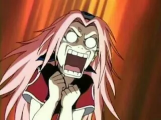 🍥 Sakura Haruno Naruto Аниме, Сакура, Харуно, Злой, Ниндзя, Кричит telegram sticker
