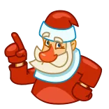 ☝️ Santa Claus Sinterklas, Natal, musim dingin, liburan, meriah, ceria whatsapp sticker