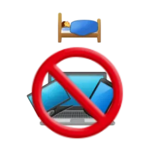 🚫 sono, tecnologia, não, cama telegram sticker
