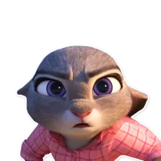 🙁 Judy Hopps Zootopia animal, anthropomorphe, police, lapin, dessin animé whatsapp sticker
