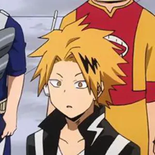 😮 Denki Kaminari My Hero Academia anime, manga, my hero academia, denki kaminari, electricity, school uniform, character telegram sticker