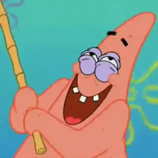 🤣 Patrick Star Spongebob Squarepants パトリック・スター, スポンジボブ, アニメ, ニコロデオン, 面白い telegram sticker